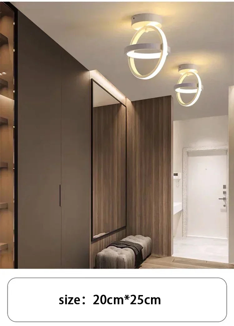 LED Strip Aisle Ceiling Lights Modern Minimalist Living Room Lamps For Balcony Entrance Staircase Home Decor Multiple shapes