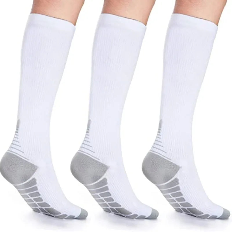 Unisex Compression Socks 30 Mmhg Sport Socks Soccer Football Socks Arrow Pattern Thigh Tube Socks Outdoor Running Fitness Socks