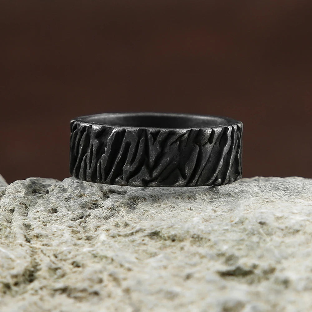 Vintage Black Color Viking Triangle Ring For Men Women Nordic Stainless Steel Odin Valknut Rings Amulet Jewelry Gift Wholesale