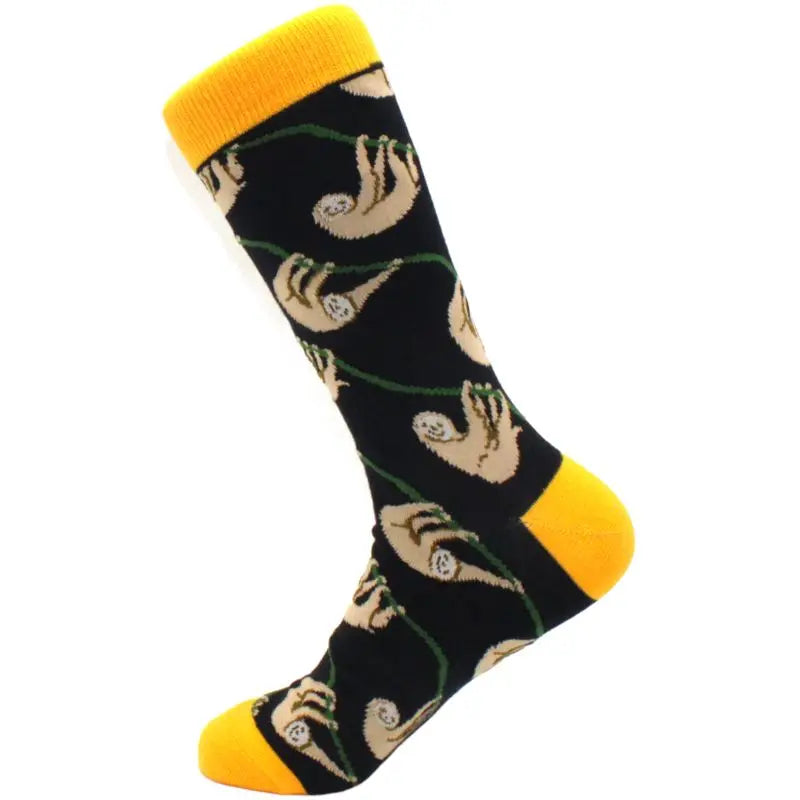Men's hip hop harajuku socks polka dot alien skateboard checkered animal medium cut funny socks