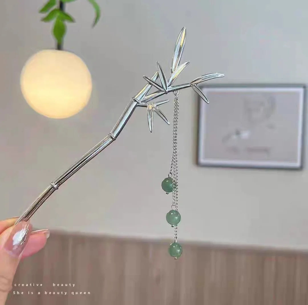 Elegant Flower Tassel Hairpin For Women Exquisite Neo-chinese Style Metal Hair Stick Girls Fashion Jewelry Hair Accessories