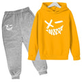 New Children's Hooded Casual Jacket, Boys' and Girls' Branded Clothing for Ages 3-13, Two-piece Set with Top and Pants, Party-ch