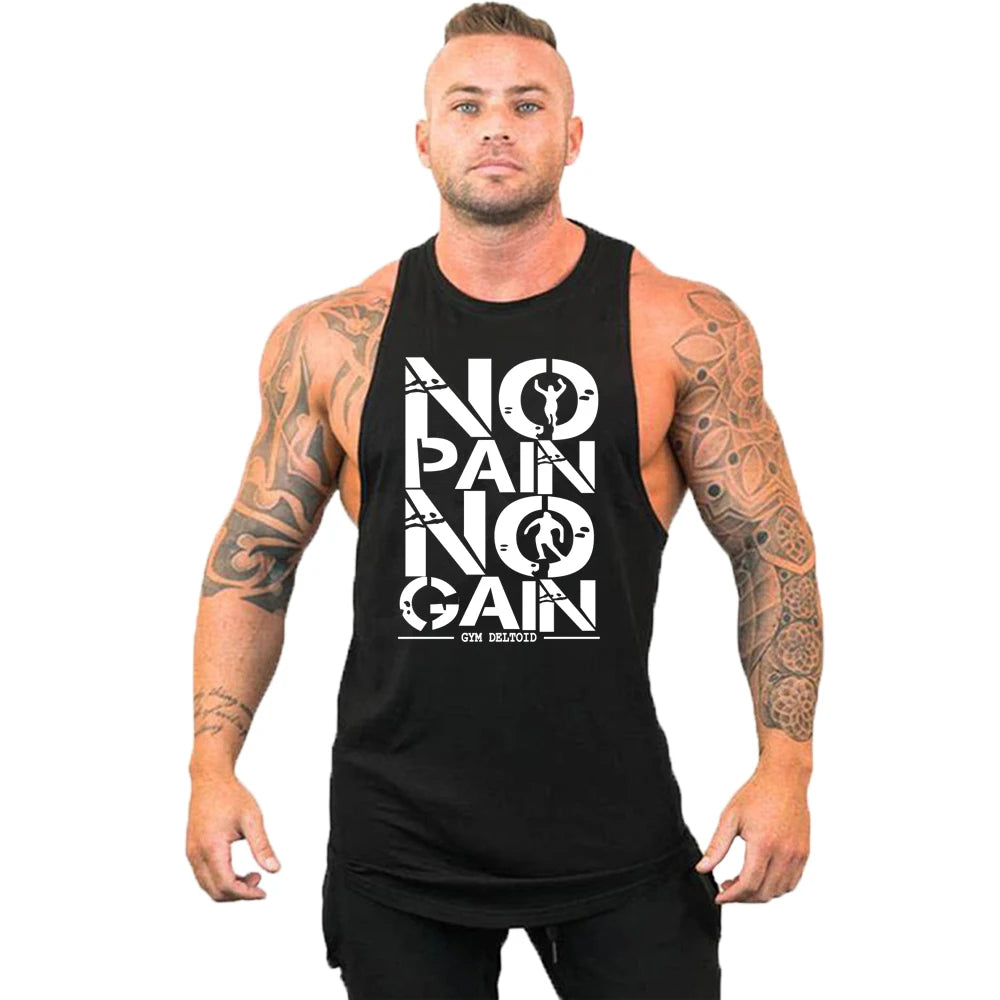 New fashion pure cotton sleeveless shirt vest men's fitness shirt men's undershirt bodybuilding exercise fitness vest fitness me