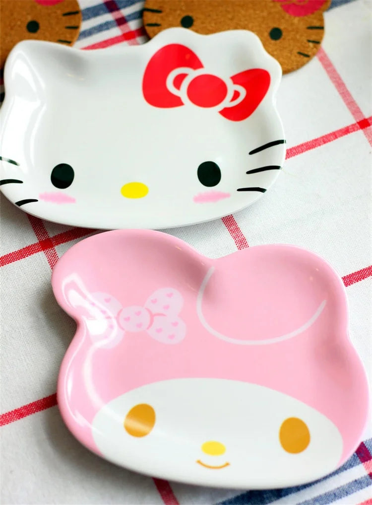 Animal Cartoon Cute Children'S Imitation Ceramic Tableware Cake Snacks Dry Fruit Plates Small Dishes Dishes Kitchen Utensils