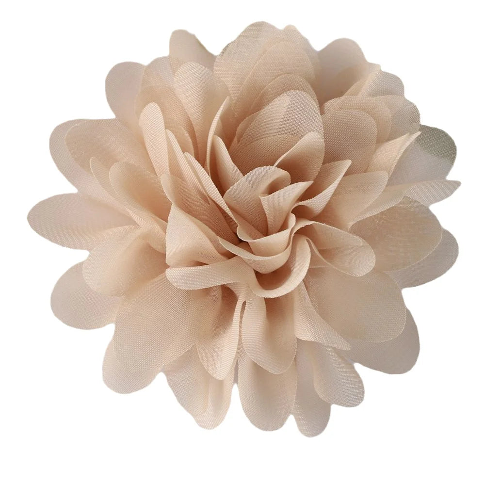 10cm Satin flower DIY accessories for Hair fabric flowers Chiffon Flower Hair Accessories Head wrap  No hair clips bow 10pcs/lot