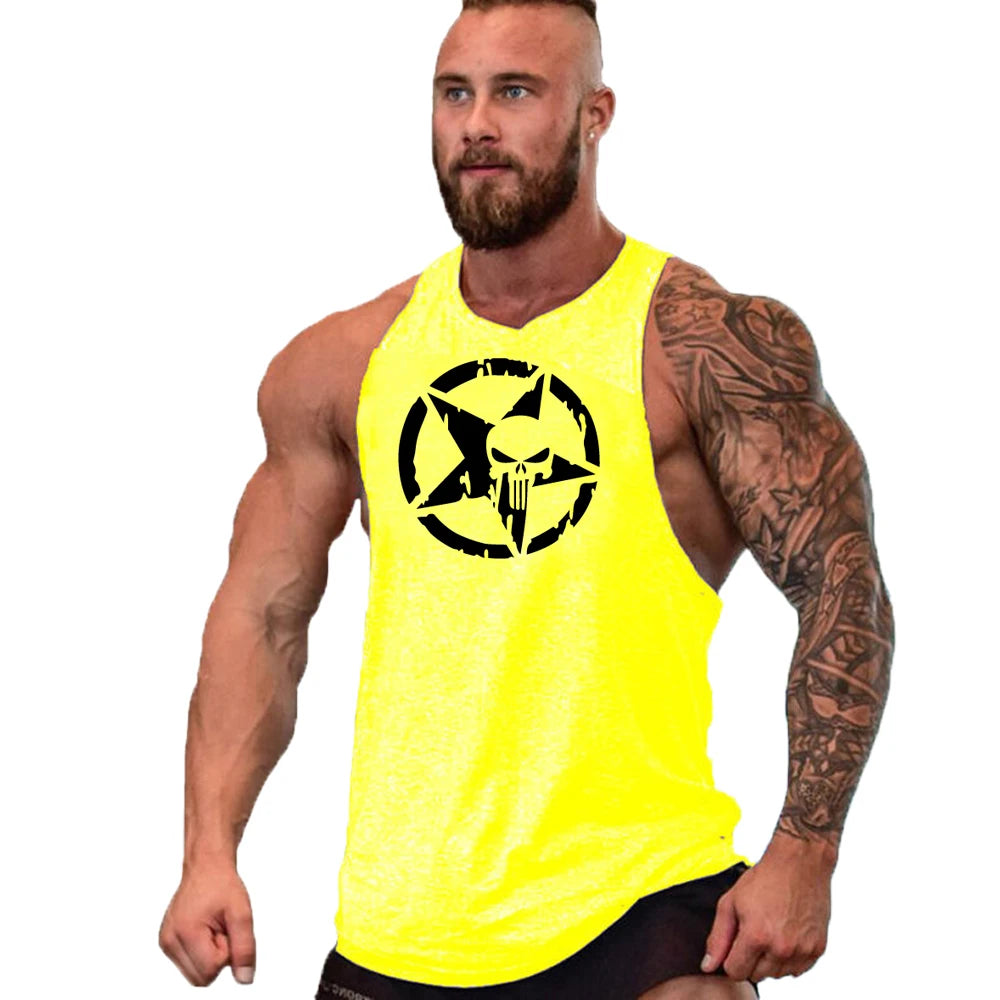 New fashion pure cotton sleeveless shirt vest men's fitness shirt men's undershirt bodybuilding exercise fitness vest fitness me