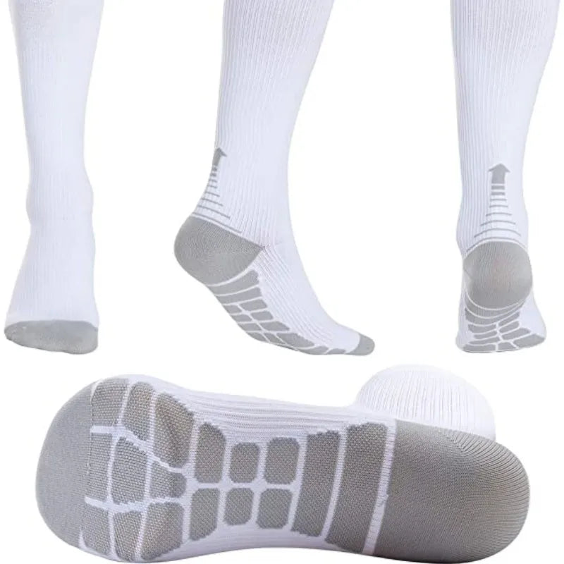 Unisex Compression Socks 30 Mmhg Sport Socks Soccer Football Socks Arrow Pattern Thigh Tube Socks Outdoor Running Fitness Socks