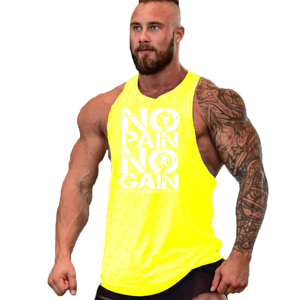 New fashion pure cotton sleeveless shirt vest men's fitness shirt men's undershirt bodybuilding exercise fitness vest fitness me