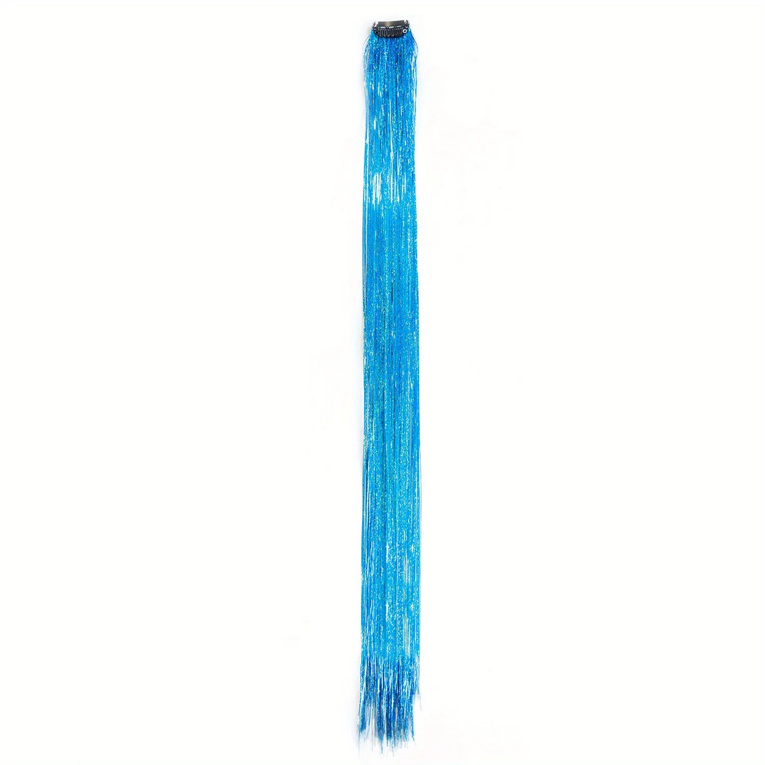 Clip In Hair Tinsel, Fairy Hair Tinsel Kit 22 Inches Glitter Colorful Clip On Tinsel Hair Extensions for Girls Hair Accessories