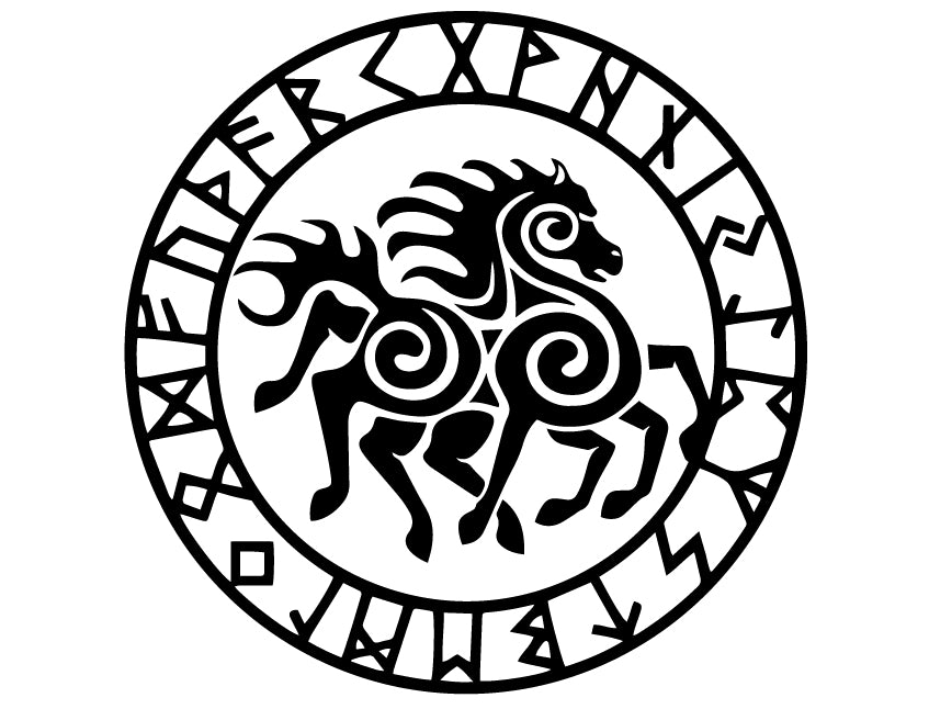 15cm Cartoon Viking Rune Fun Personality Car Window Body Cover Scratches Stickers Stylish, Cute, Exterior Parts PVC Accessories