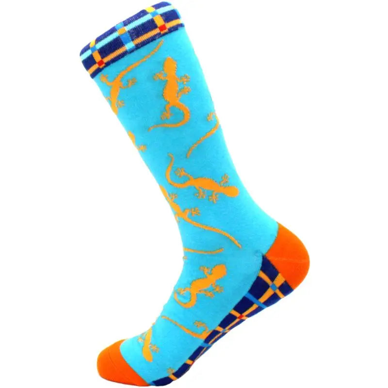 Men's hip hop harajuku socks polka dot alien skateboard checkered animal medium cut funny socks