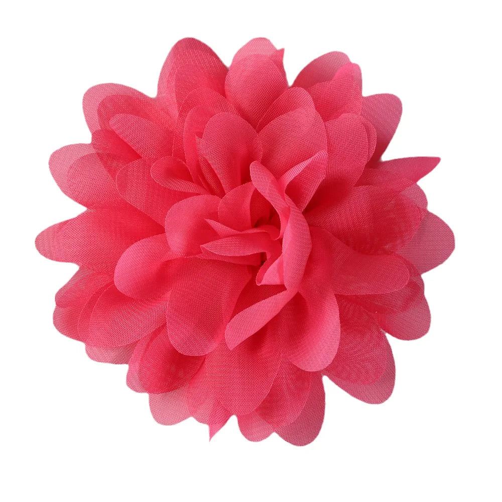 10cm Satin flower DIY accessories for Hair fabric flowers Chiffon Flower Hair Accessories Head wrap  No hair clips bow 10pcs/lot