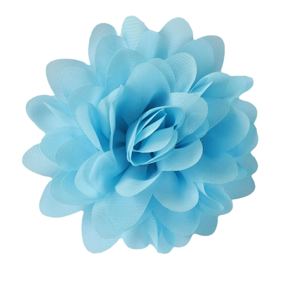 10cm Satin flower DIY accessories for Hair fabric flowers Chiffon Flower Hair Accessories Head wrap  No hair clips bow 10pcs/lot