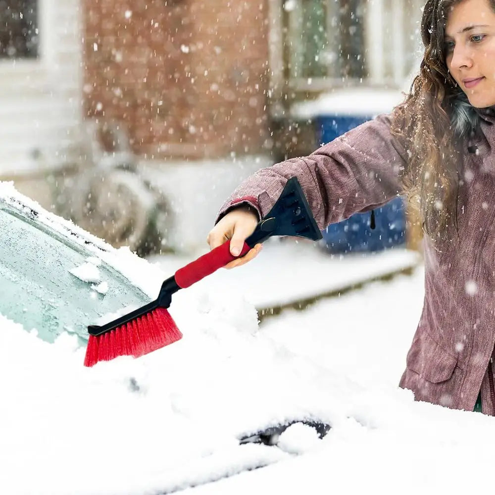 Ice Scrapers for Car Windshield 2 in 1 Snow Scraper and Brush Ergonomic Foam Grip Snow Cleaner for Car Window Ice Scraper