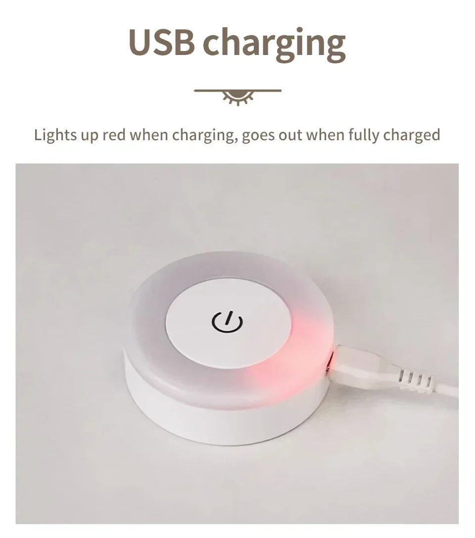 Led Wall Light Portable USB Rechargeable Night Light for Living Room Bedroom Lighting Lamps Bedside Lamp Touch Light Home Decor