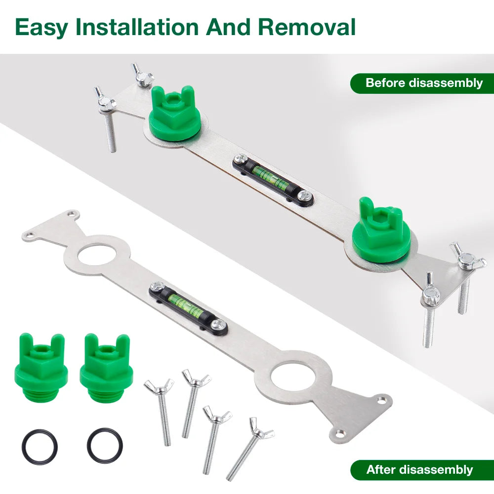 Metal Hot and Cold Water Pipe Leveler with Bubble Level Indicator-Durable Precision Leveling Tool for Plumbing Adjustments