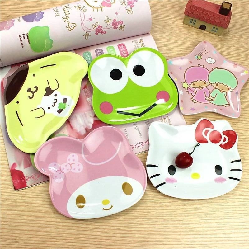 Animal Cartoon Cute Children'S Imitation Ceramic Tableware Cake Snacks Dry Fruit Plates Small Dishes Dishes Kitchen Utensils