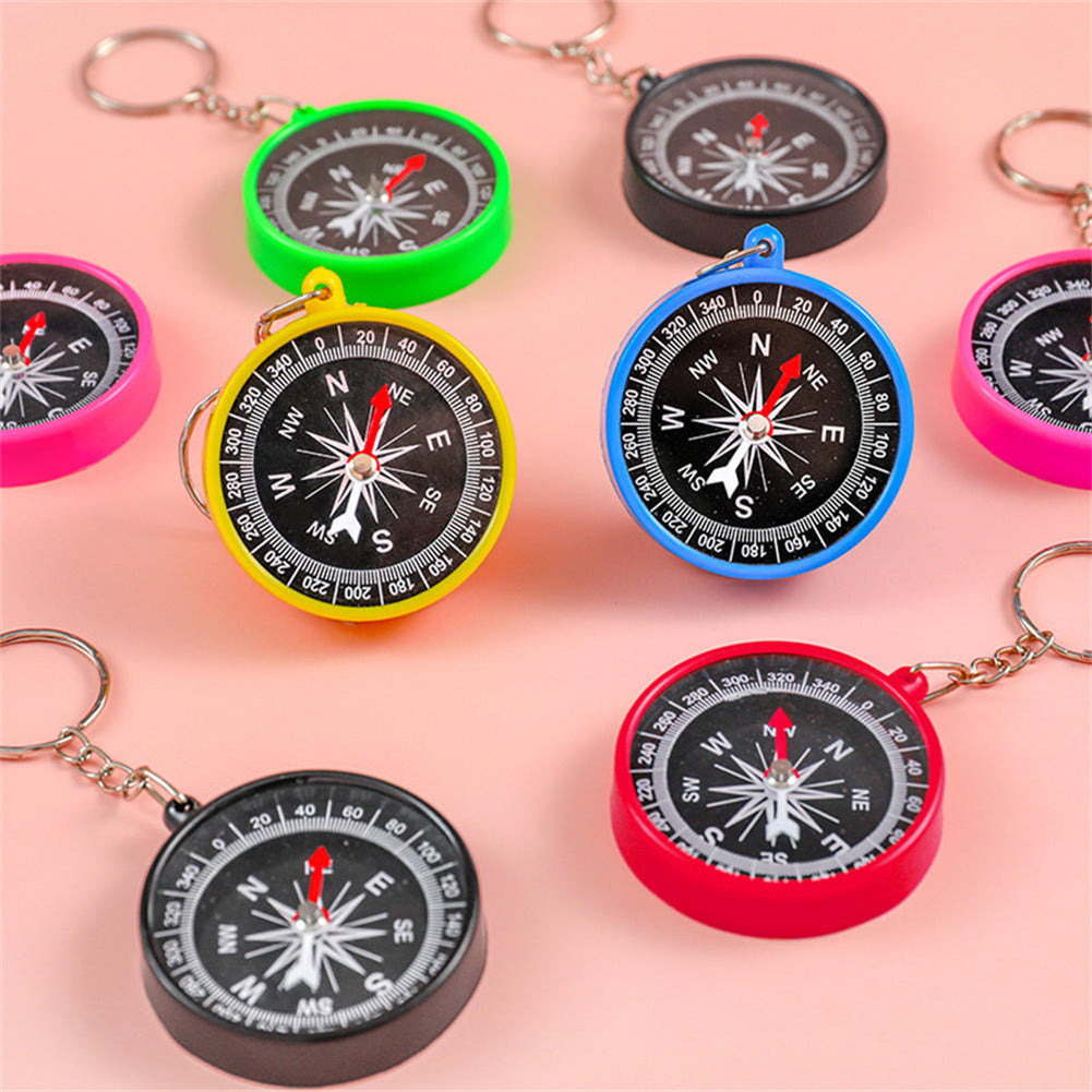 Outdoor Compasses Keychain,Children Mini Compasses Keychain Portable Easy Hanging Key Chains Accessories For School,Outdoors