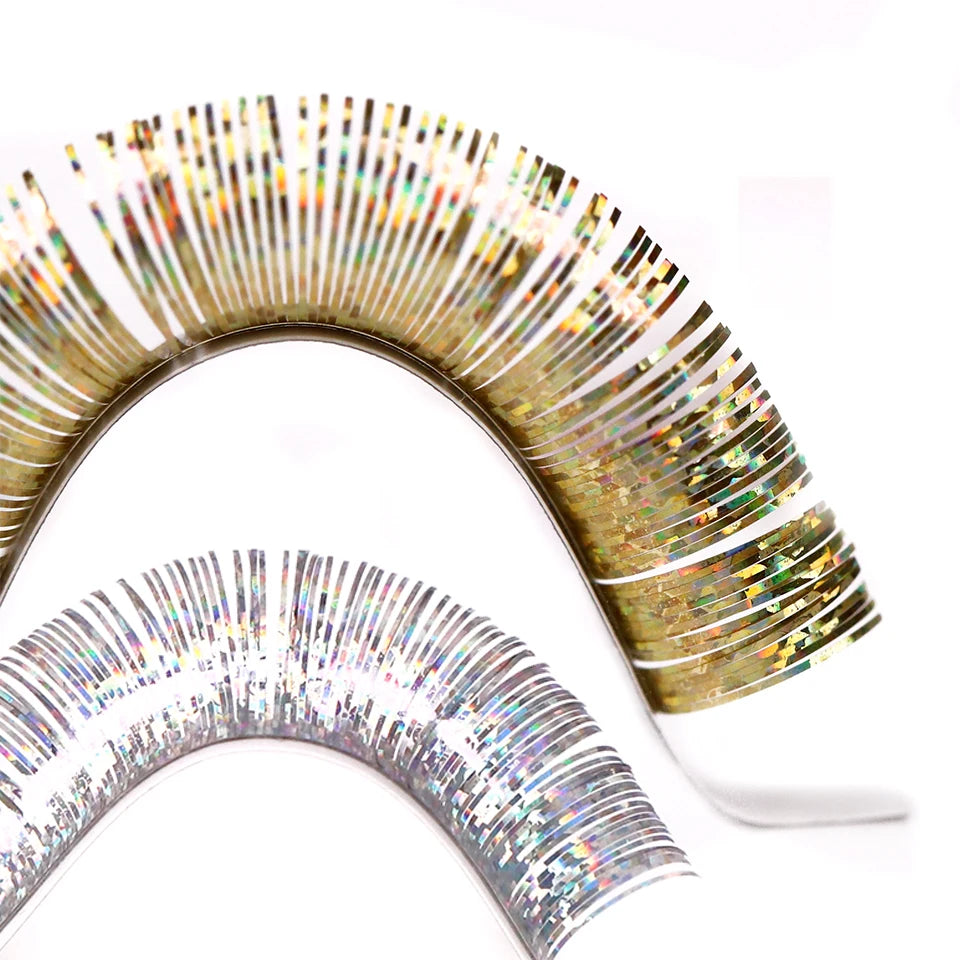 Colorful Shiny Individual Tinsel Eyelash Mix Color Holographic Tinsel False Lash Christmas Party Shimmery Makeup Lash Extensions