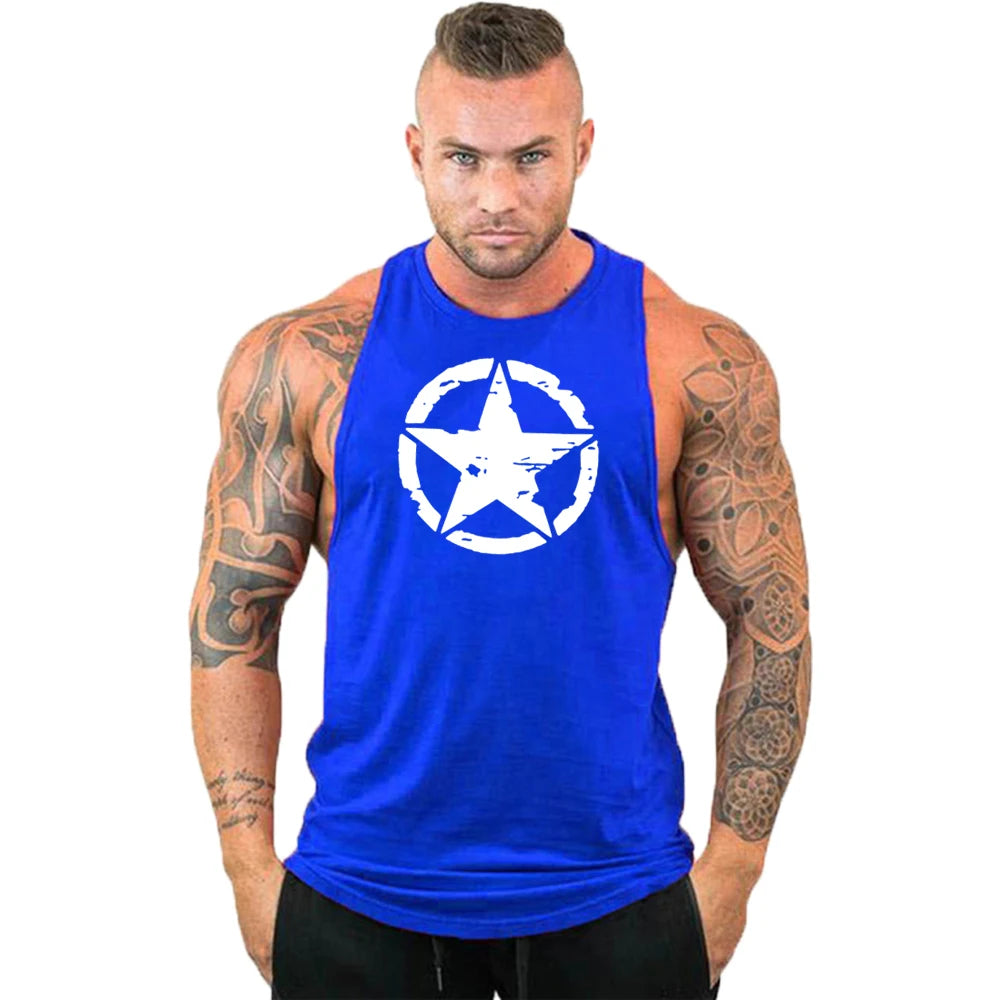 New fashion pure cotton sleeveless shirt vest men's fitness shirt men's undershirt bodybuilding exercise fitness vest fitness me