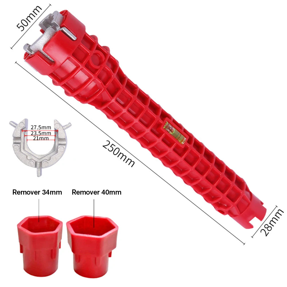 5/6/7/8 In 1 Multi-function Plumber Key Flume Sink Wrench Pipe Maintenance Household Plumbing Tool Sets for Bathroom Kitchen