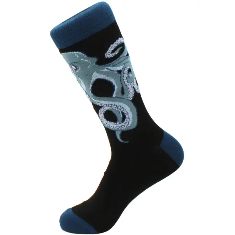Men's hip hop harajuku socks polka dot alien skateboard checkered animal medium cut funny socks
