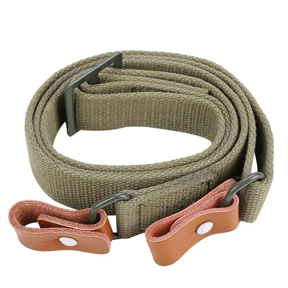 Outdoor Survival Belt Original Gun Sling Airsoft Hunting Shooting Adjustable Leather Two Point AK Rifle Strap Hunt Accessories