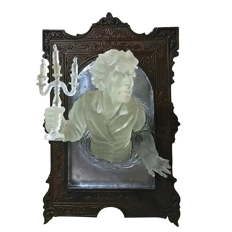 Resin Devil's Hand Wall Decoration Gohtic Ghost in The Mirror Luminous Crafts Spooky Props Home Photo Frame Decor Hallowee Gifts
