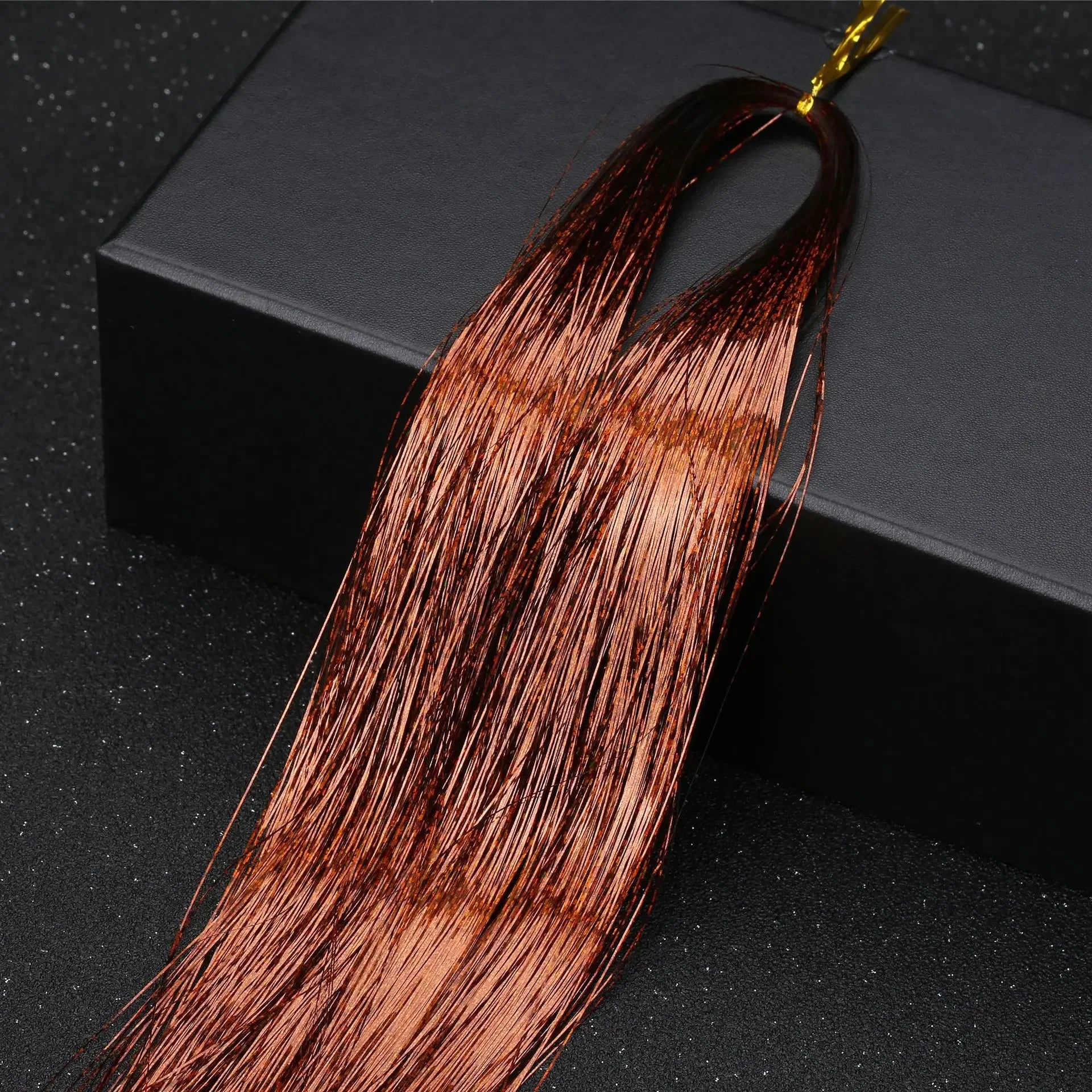 93cm Glitter Hair Tinsel Extension with BB Clips Laser Gold Silver Tinsel Hair Braided Girls Headwear Braiding Hair Decor Tools