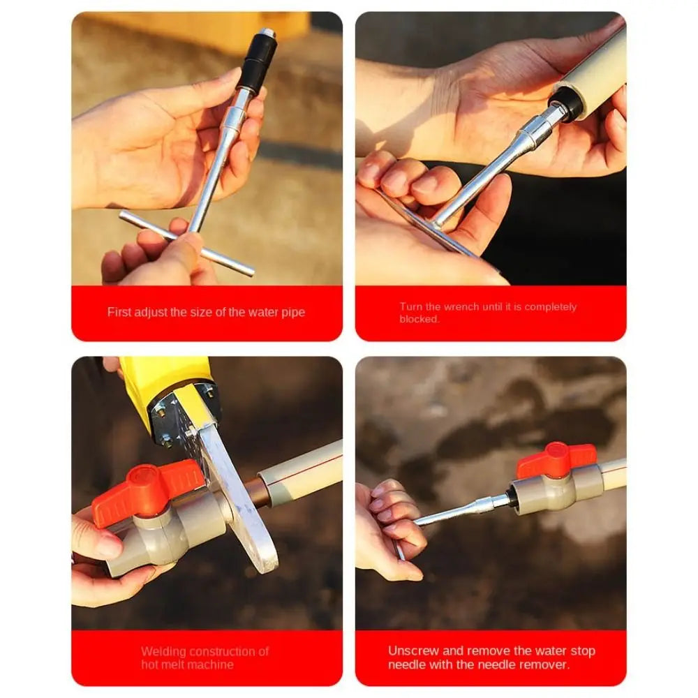 Universal Metal Hot-melt Water Stop Pin 20/25/32 Rubber Water Stop Needle Kitchen Plugging Repair Plumbing Tool Set PPR Pipe