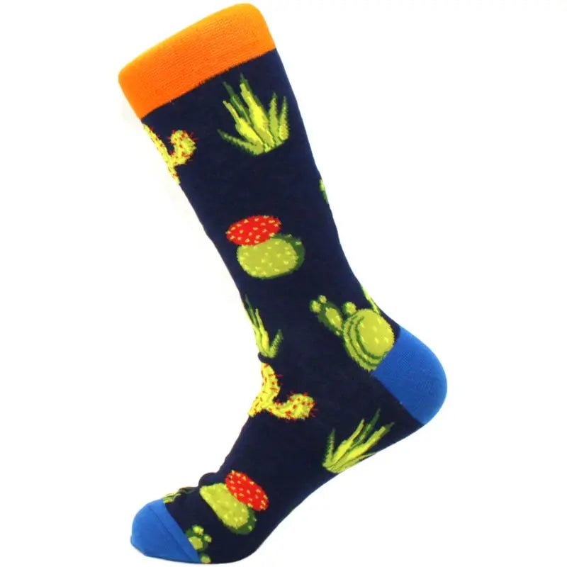 Men's hip hop harajuku socks polka dot alien skateboard checkered animal medium cut funny socks