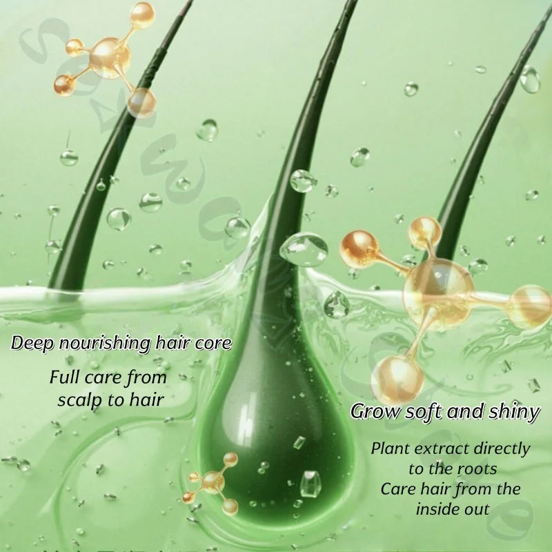 Seven Green Orchidaceae Leaf Usman Shampoo Safeguard Scalp Soothing Hair Follicles Balance Oil Improves Rough Hair Quality 120g