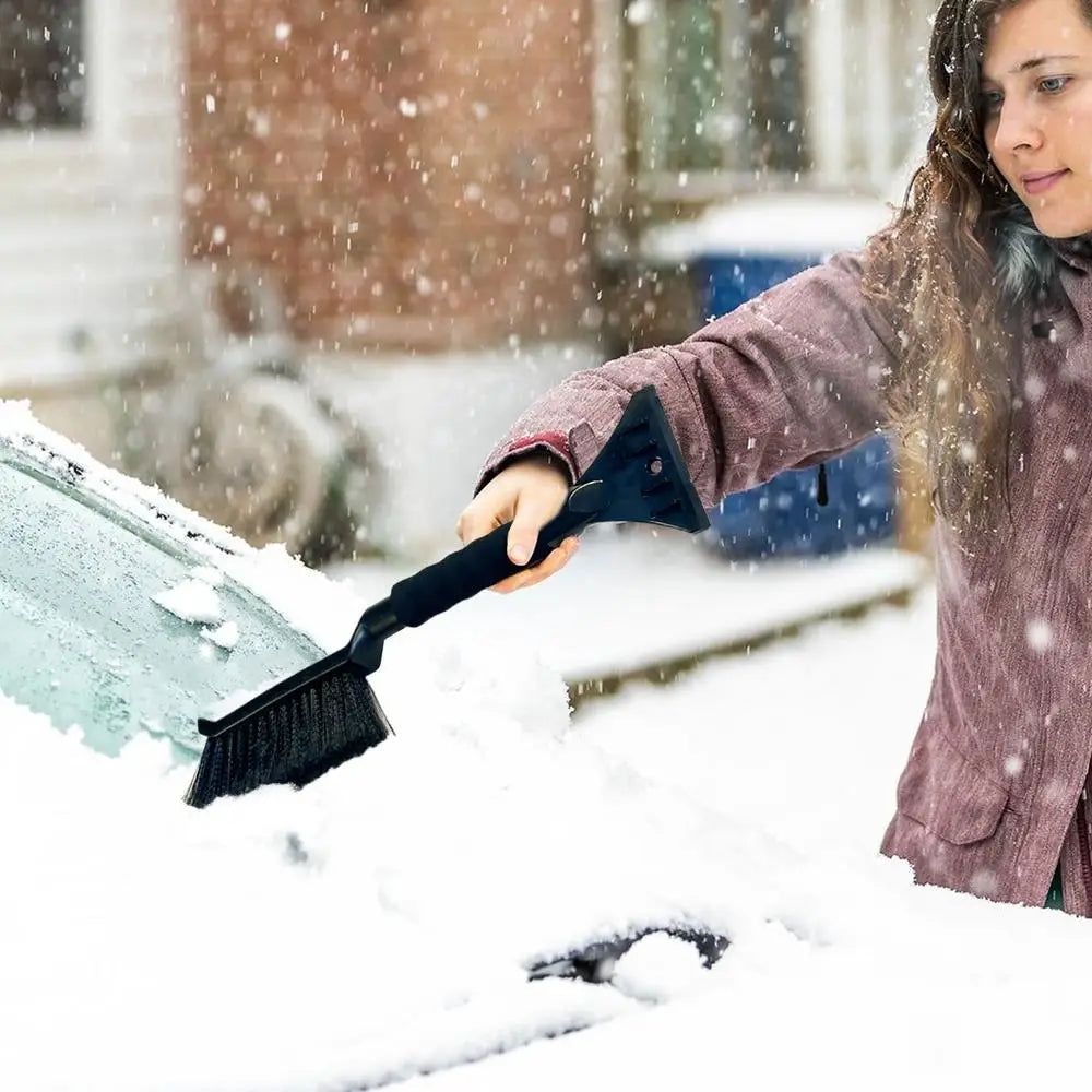Ice Scrapers for Car Windshield 2 in 1 Snow Scraper and Brush Ergonomic Foam Grip Snow Cleaner for Car Window Ice Scraper