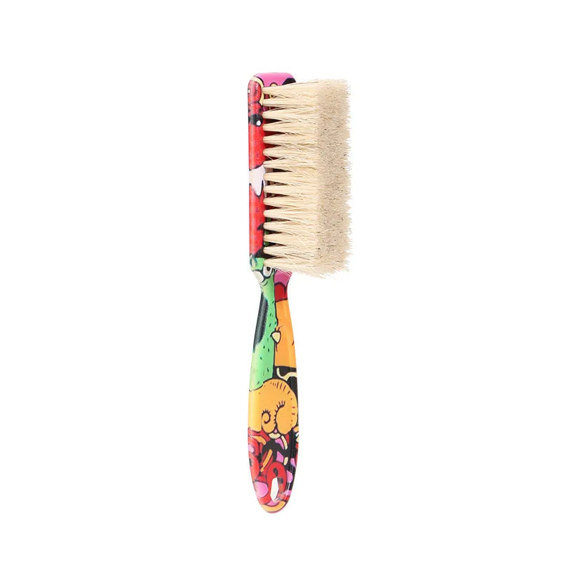 New Professional Barber Hair Cleaning Brush Men Horse Hair Bristle Beard Brush Hairdressing Neck Duster Broken Hair Remove Tools