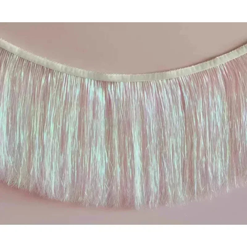 Shiny Tinsel Tassels Fringes Banner Garland Curtain Party Background Photo Props Rain Silk Curtain Wedding Decoration Supplies