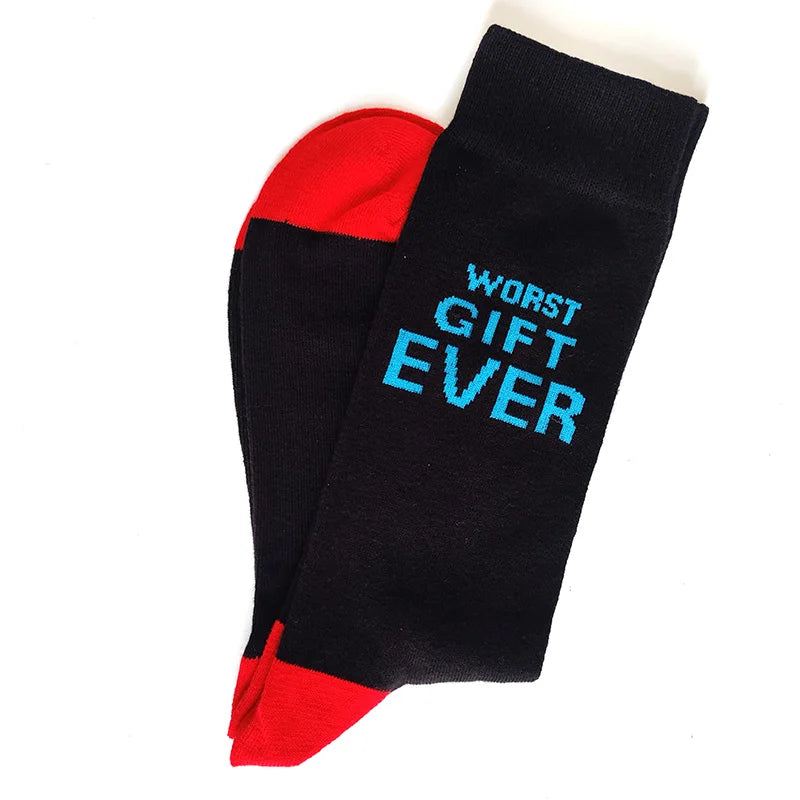 New 15 Style Letters Socks Men Novelty Funny Socks Trend Street Long Socks