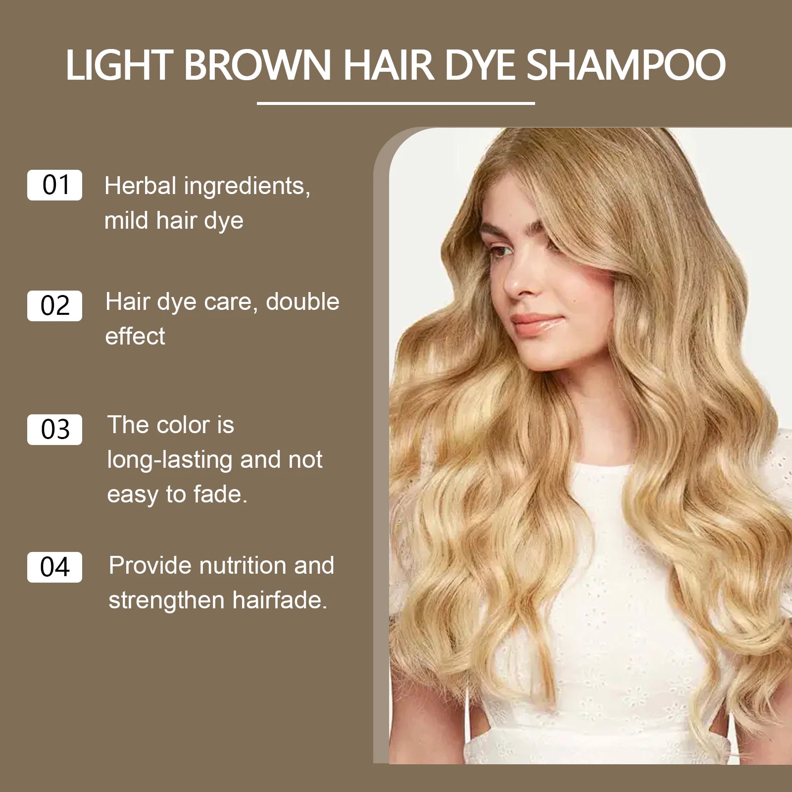 Hairdressing Shampoo Natural Hair Dye Easy to Color Clean Hair Strengthen Nourish Smoothing Non-irritating Fashion Dying Cream