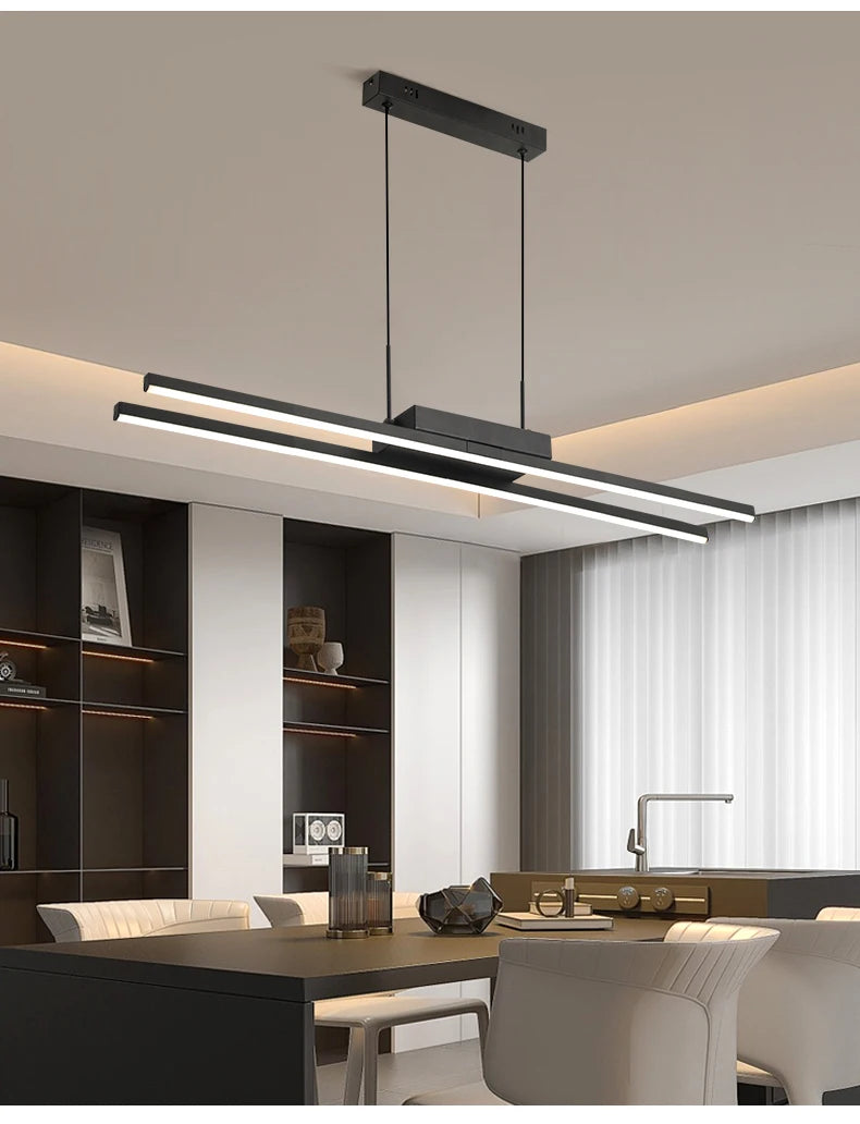 Nordic Pendent Light Double Lumens Chandelier LED Hanging Lamp for Dining Room Bedroom Living Room Home Decorative Lighting