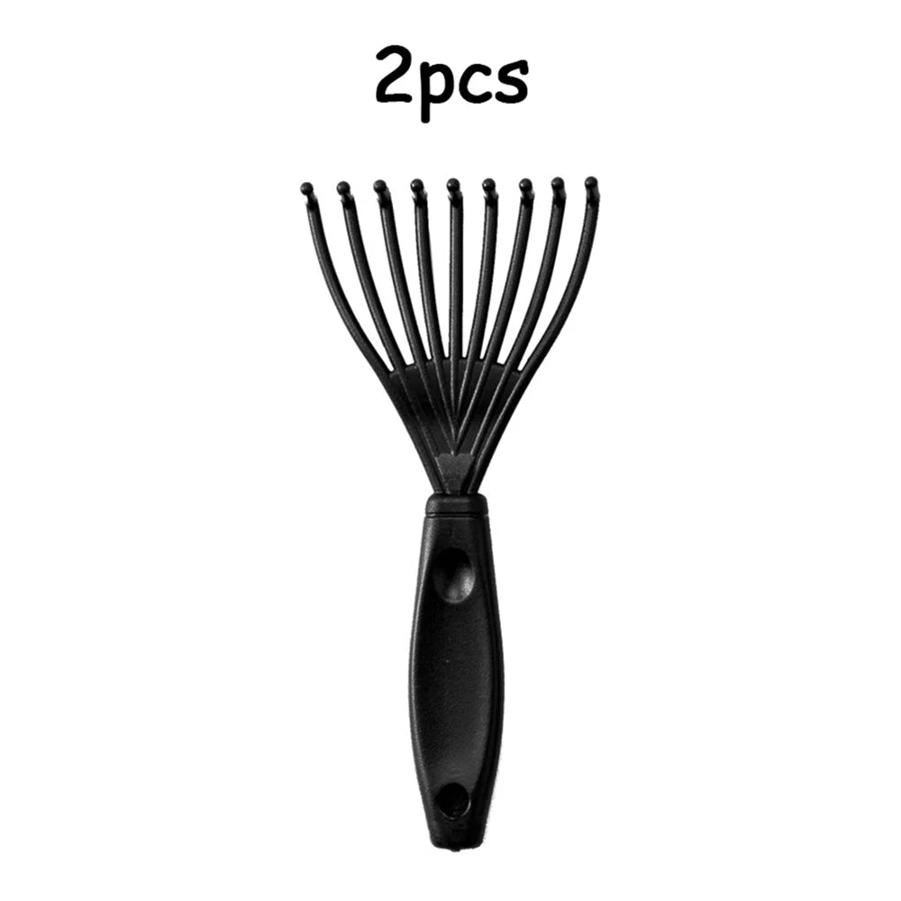 2pcs Hair Brush Cleaning Tools With Black Bristles - Portable Comb Cleaner And Hair Removal Claws