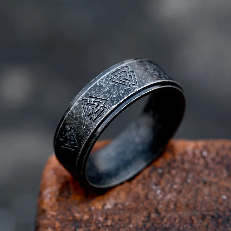 Fashion Nordic Viking Rune Ring for Men Women Simple Amulet 316L Stainless Steel Vintage Viking Rings Jewelry Gift Wholesale