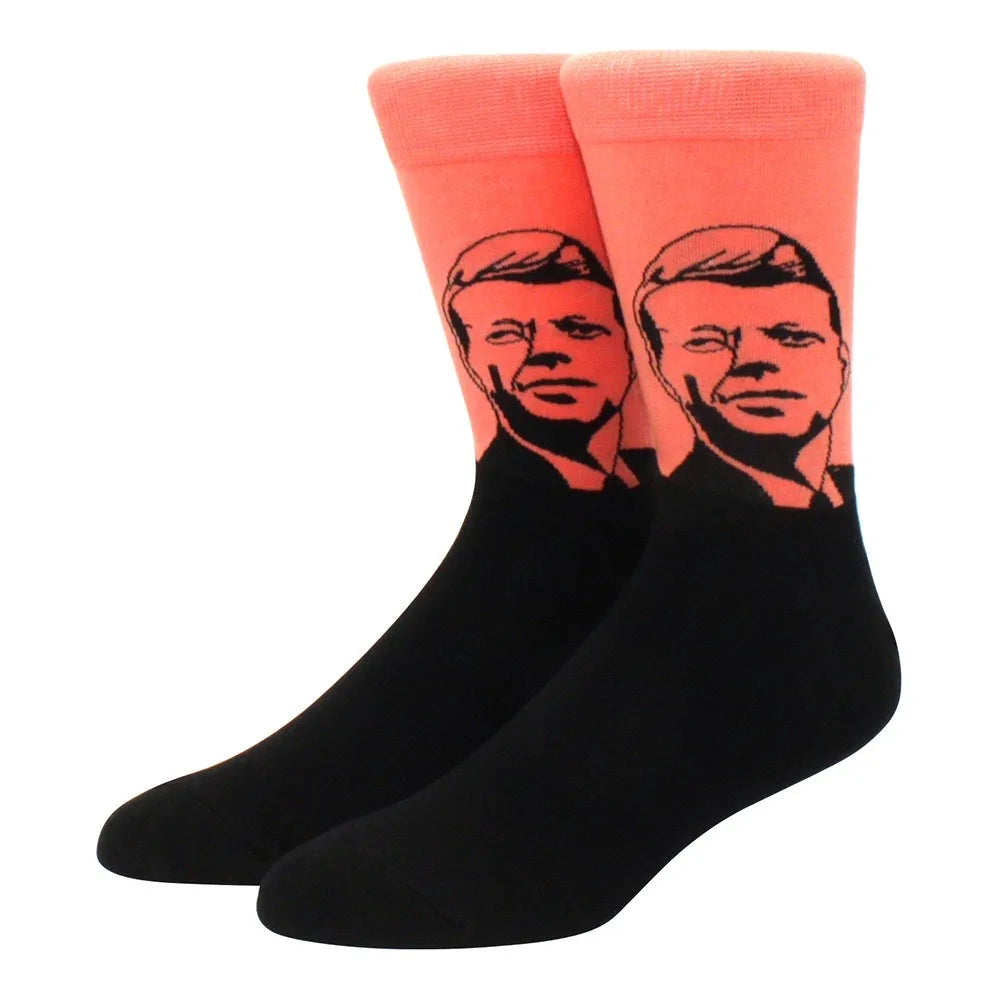 Man Plus Size Socks Art Mural World Famous Art Oil Painting Series Woman Funny Socks