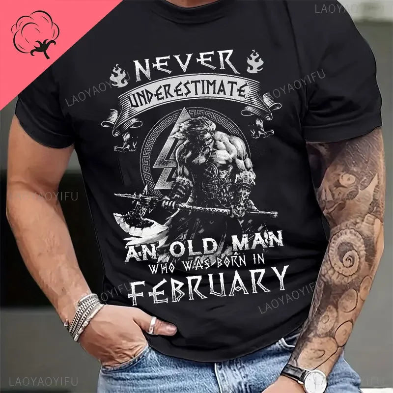 Viking Blood High Quality 100% Cotton T Shirt Men Short Sleeve Viking Legend T-Shirt Retro Classic Tee Shirt Valhalla Odin Tops