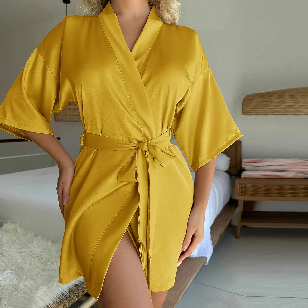 Women's Clothes 2025 Sexy Four Seasons Pajamas Dress Solid Silky Robe Comfortable Homewear Ladies Fashion Soft Lace Nightgowns