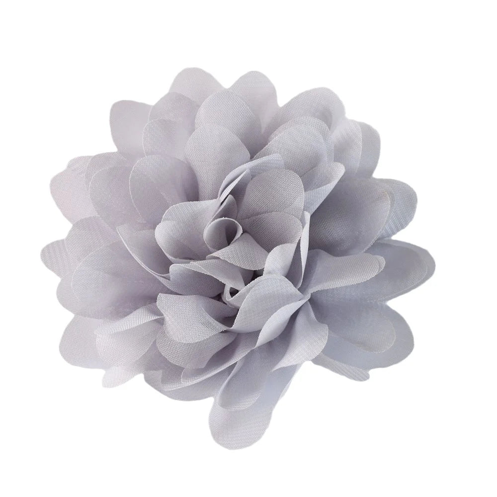 10cm Satin flower DIY accessories for Hair fabric flowers Chiffon Flower Hair Accessories Head wrap  No hair clips bow 10pcs/lot