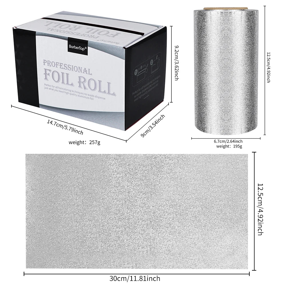 Professional Hair Tin Foil Roll For Curling, Dyeing, Highlights And Nail Polish Removal - Salon Quality Beauty Supply