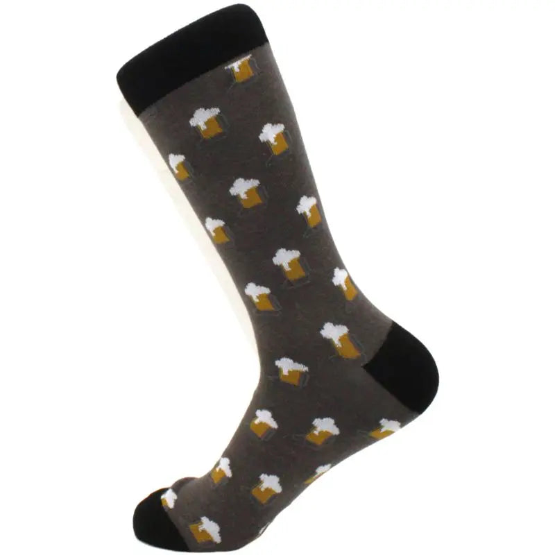 Men's hip hop harajuku socks polka dot alien skateboard checkered animal medium cut funny socks