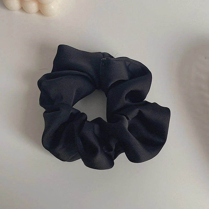 Silk Hair Scrunchies Elastic Ponytail Holder Hair Band Satin Silk Solid Color Hair Ties for Women Hair Accessories Hair Rope