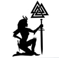 15cm Cartoon Viking Rune Fun Personality Car Window Body Cover Scratches Stickers Stylish, Cute, Exterior Parts PVC Accessories