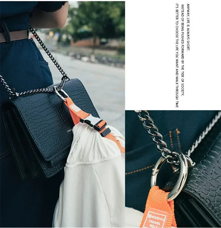 Convenient Luggage Straps Compartment External Hook Outdoor Hiking Bag Hanging Buckle Travel Trolley Case Connecting Rope Strap