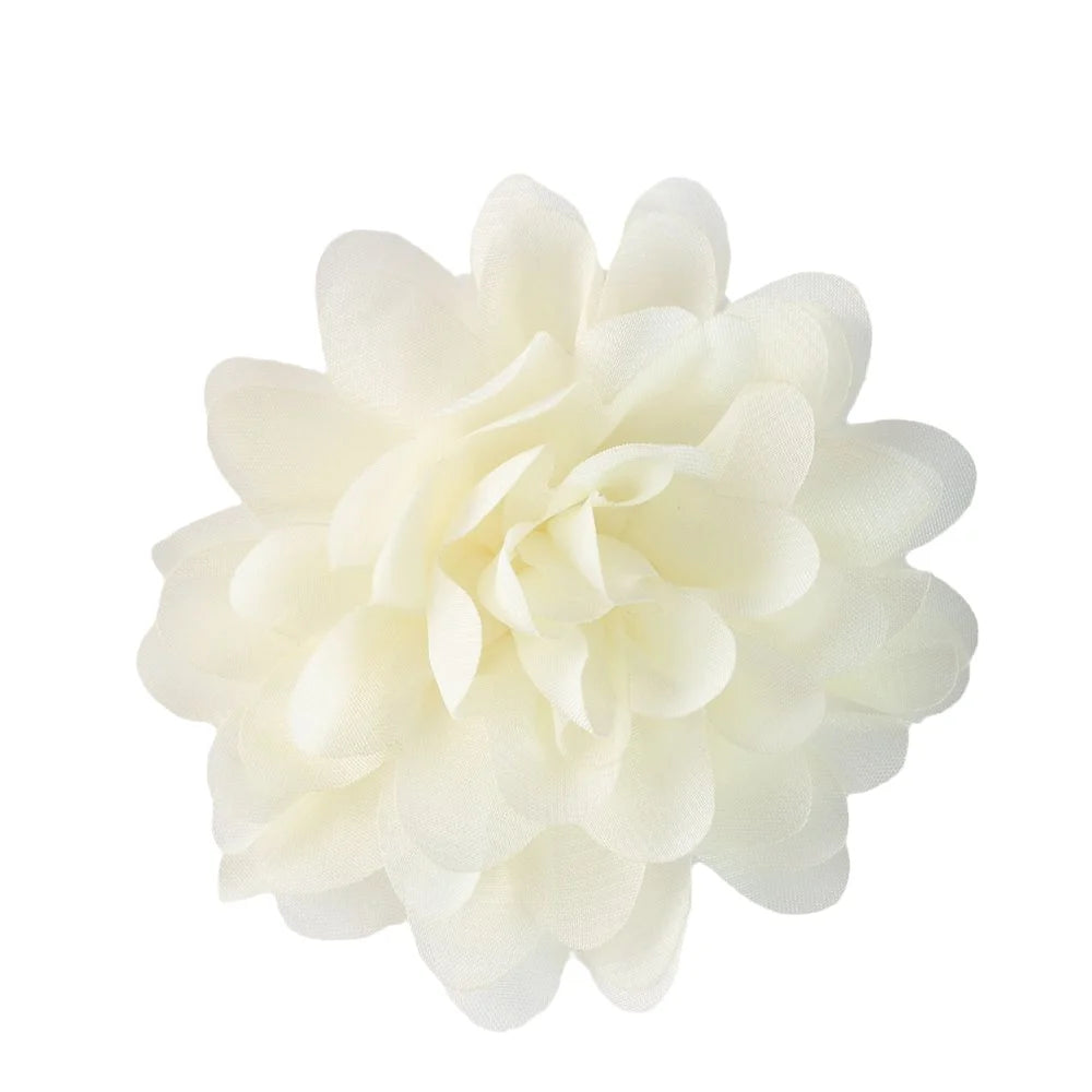 10cm Satin flower DIY accessories for Hair fabric flowers Chiffon Flower Hair Accessories Head wrap  No hair clips bow 10pcs/lot